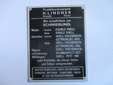 Nameplate Lindner Tractors