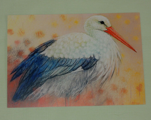 Postkarten storch loes - storch,