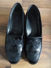 Schwarze Halbschuhe / Schlüpfschuhe Echtleder von medicus, Gr. 7 H -entspricht40