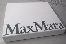 Max Mara - Box Aufbewahrung Karton / Schuhkarton - 40 x 35 x 5 cm - Weiß