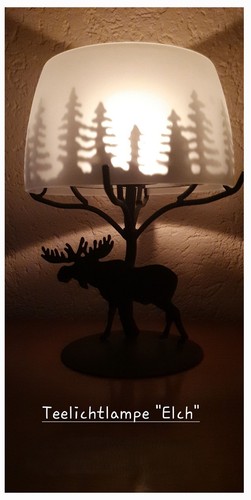 Teelichtlampe elch von - teelichtlampe,