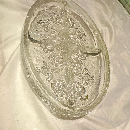 Ovale glas servierplatte - ovale, glas-servierplatte