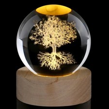 Kristallkugel Lebensbaum LED