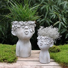 2 Größen Blumentopf Gesicht