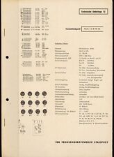 STASSFURT, Prospekt Service TV-Empfänger SIBYLLE I 53 B TG 105 Fernsehgerätewerk