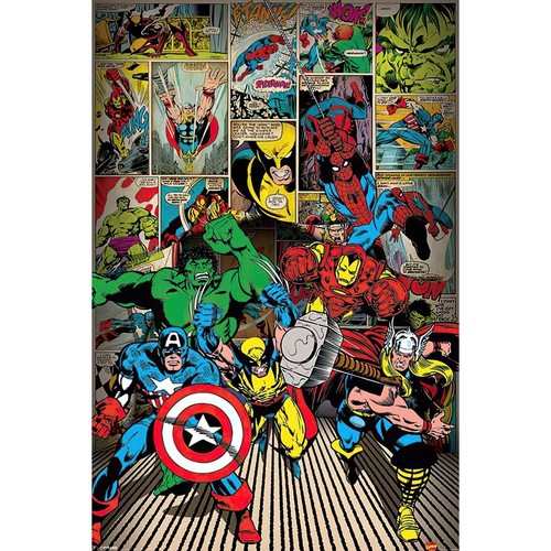 Marvel poster here come - marvel,