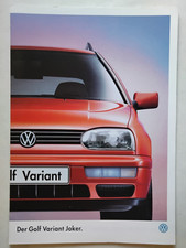 Auto Prospekt A4 Volkswagen VW , Der Golf Variant Joker , Mai 98, 11 Seiten