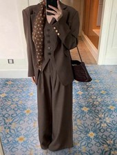 Damen Anzug Set 3-teilig Braun