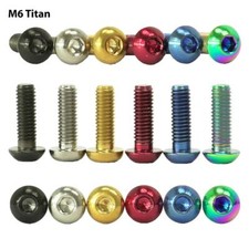 Titan M6 Linsenkopf Schraube Ti ISO 7380 Innensechskant Fahrrad Dämpfer Tuning