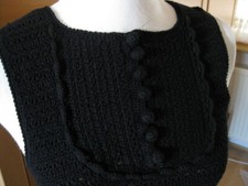 H&M Kleid dress Häkel schwarz