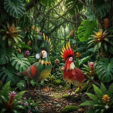 Atemberaubender Papagei rot