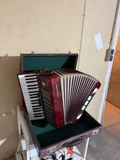 AKKORDEON "WELTMEISTER STELLA" 96 BASSKNÖPFE ROT, SCHIFFERKLAVIER Accordion