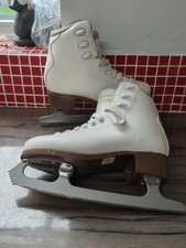 Graf Bolero Crystal White Eiskunstlauf Schlittschuhe Größe EU 35 UK 2,5