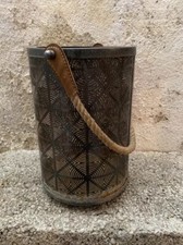 Kare Metall Deko Laterne Shabby Skandi Impressionen Garten Marokko Braun 