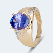 Harry Ivens IV Ring GG 585 Tansanit AAAA ca. 2,30 ct. und Brillanten