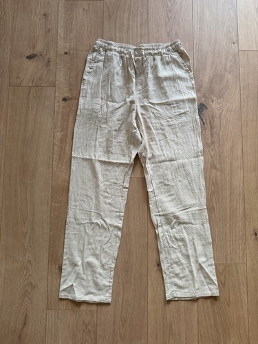 Beige damen leinenhose - beige,