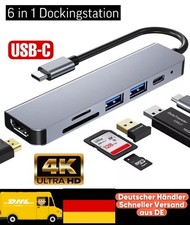 USB-C 6in1 Hub Adapter HDMI 4K