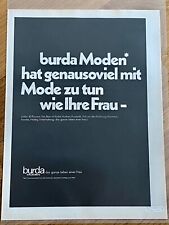 burda Moden das ganze Leben einer Frau Original 1968 Vintage Werbung Reklame