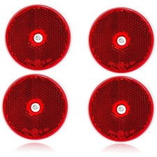 Reflektoren rund Rot 4 Stück