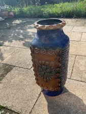 Vintage! Große, 49 cm dekorative Vase 80er-90er Jahre Relief76/50 Bodenvase