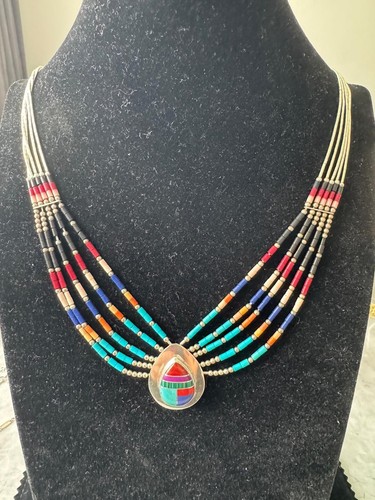 Indianer collier silber 925er - indianer,