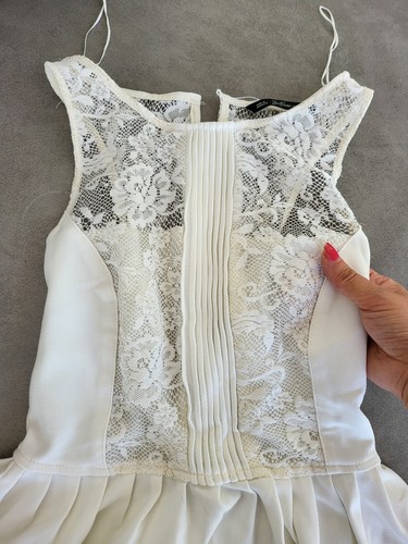 Zara kleid creme - creme, weiß