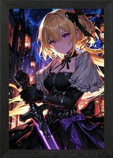 Anime Mädchen mit Schwert