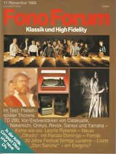 Fono Forum 11/1986 Leonie Rysanek, Verstärker Nakamichi, Revox, Sansui, Yamaha