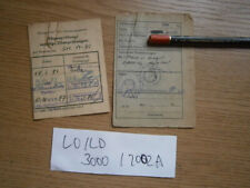 ROBUR LD LO 3000 / 3000A / 2002A, DDR LKW, Reste eines Zulassungsscheines