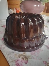 Alte Gugelhupfform Keramik braun Deko