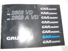 Betriebsanleitung Grundig Auto Radio WKC 2803 A VD