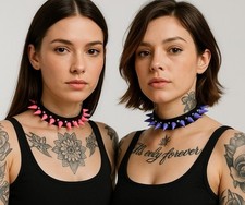 2er Set Halsband Pink & Lila