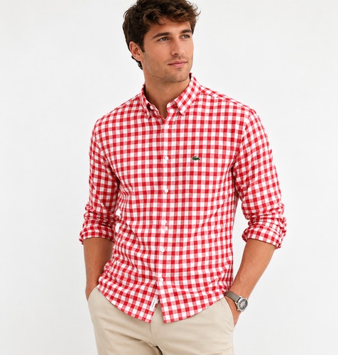 Lacoste herren hemd ch8732 rot - hemd,