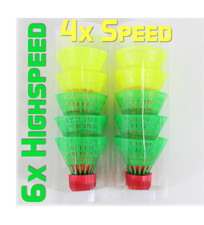 10x Speedbadminton Federbälle