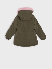 *ღ* Primark Parka Steppjacke Jacke Gr 164 Tailiert, oliv grün, Fell rosa Neu*ღ* 