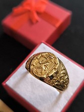 18k vergoldet herrenring - vergoldet,