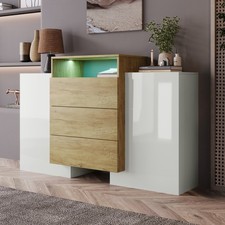 Hochglanz-Weiß Sideboard mit