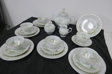 PMR Jaeger &Co Traumhaftes  Teeservice  21 Teilig Grün - Gold