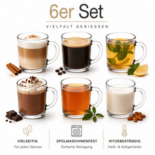 Teegläser 6 Set Kaffeegläser