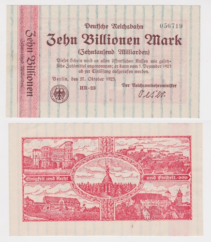 Billionen mark banknote - 10,