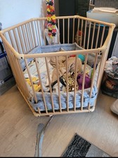 Laufstall Beistellbett Kinder Babybett Verstellbar Laufgitter
