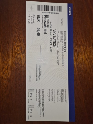 Konzertkarte vnv nation am - nation,