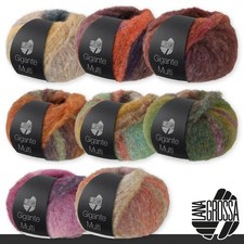 Lana Grossa 50 g Gigante Multi Alpakagarn Farbverlauf Wolle Stricken 8 Farben