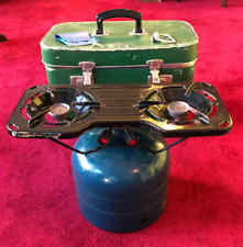 Alter Campingkocher Gaskocher zweiflammig  mit Trage-Koffer Palavan Propan-butan