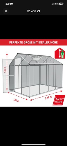 Gewächshaus aluminium glas - aluminium,