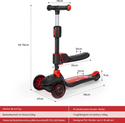 Bremtoy kinder roller - kinder-roller, sitz