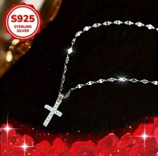 ??Damen Halskette 925 Silber Kette mit Kreuz❤️ Anhänger Liebe ?Geschek? ??