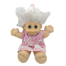 RUSS BERRIE Troll Schlaftroll Soft Plüschpuppe Kuschel Puppe Vintage ca 30cm