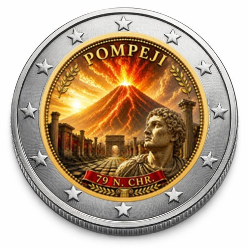 Euro farbmünze pompeji - 2,