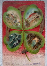 AK Friedrichroda Kleeblatt Inselsberg Blick von der Hohen Sonne Wartburg